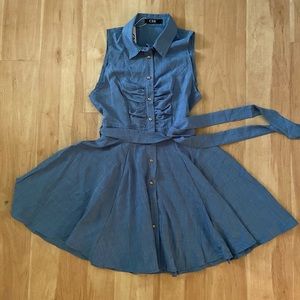 NWT Blue Button Up Dress
